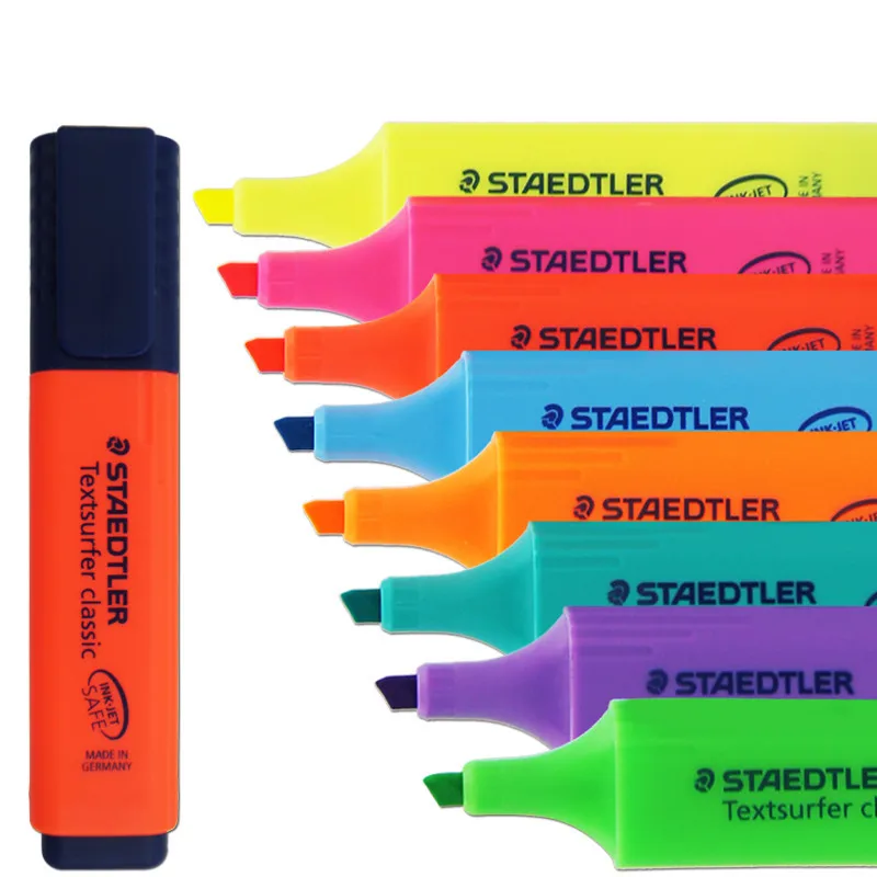 Imagem -02 - Highlighters Drawing Pen Marcador para Estudante Material Escolar e de Escritório Papelaria Kawaii Bonito Artigos de Arte Cores