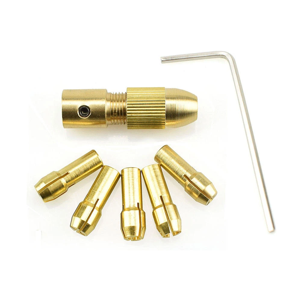 

7Pcs/set Mini Drill Chucks Adapter 0.5-3mm（Inner 2mm）Small Electric Drill Bit Collet Micro Twist Chuck Tool Kit Woodworking