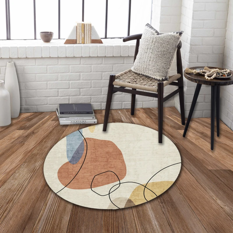 RABBIT G8070-2 - 41 x - 41 Washable Non-Slip Round Rug
