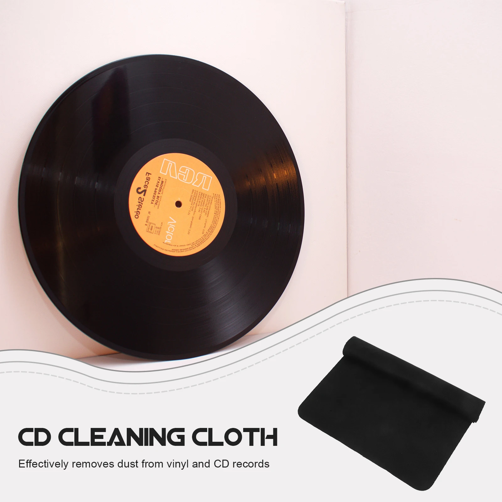 

5 Super Lightweight Cloths for Vinyl CD Dust Removal Turntable Maintenance Portable Black Brushes Household Cleaning