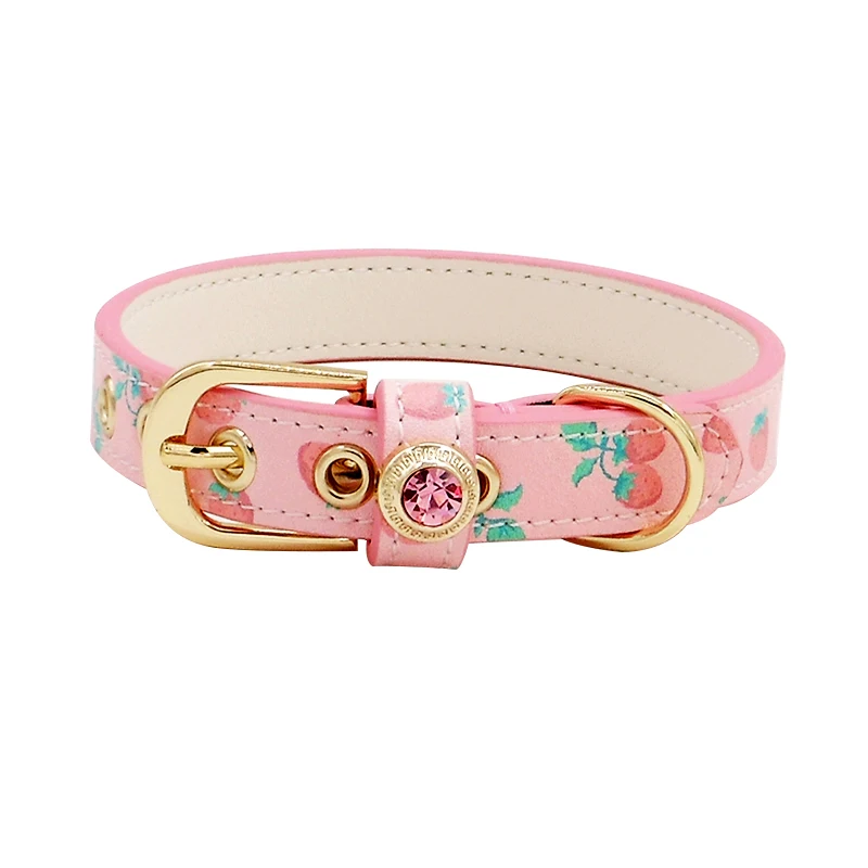 

Custom Designer Genuine Leather Dog Collar Cat Necklace Handmade Pet Accessories Small Puppy Dog Collar