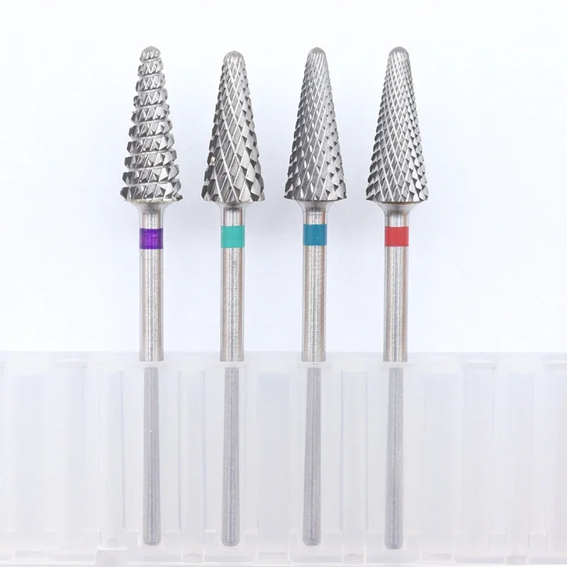 

EasyNail~3/32 '' Cone Tungsten Steel Nail Drill Bit nail file Carbide Nozzle Gel remover Nail Cleaner Millings Bit M0413