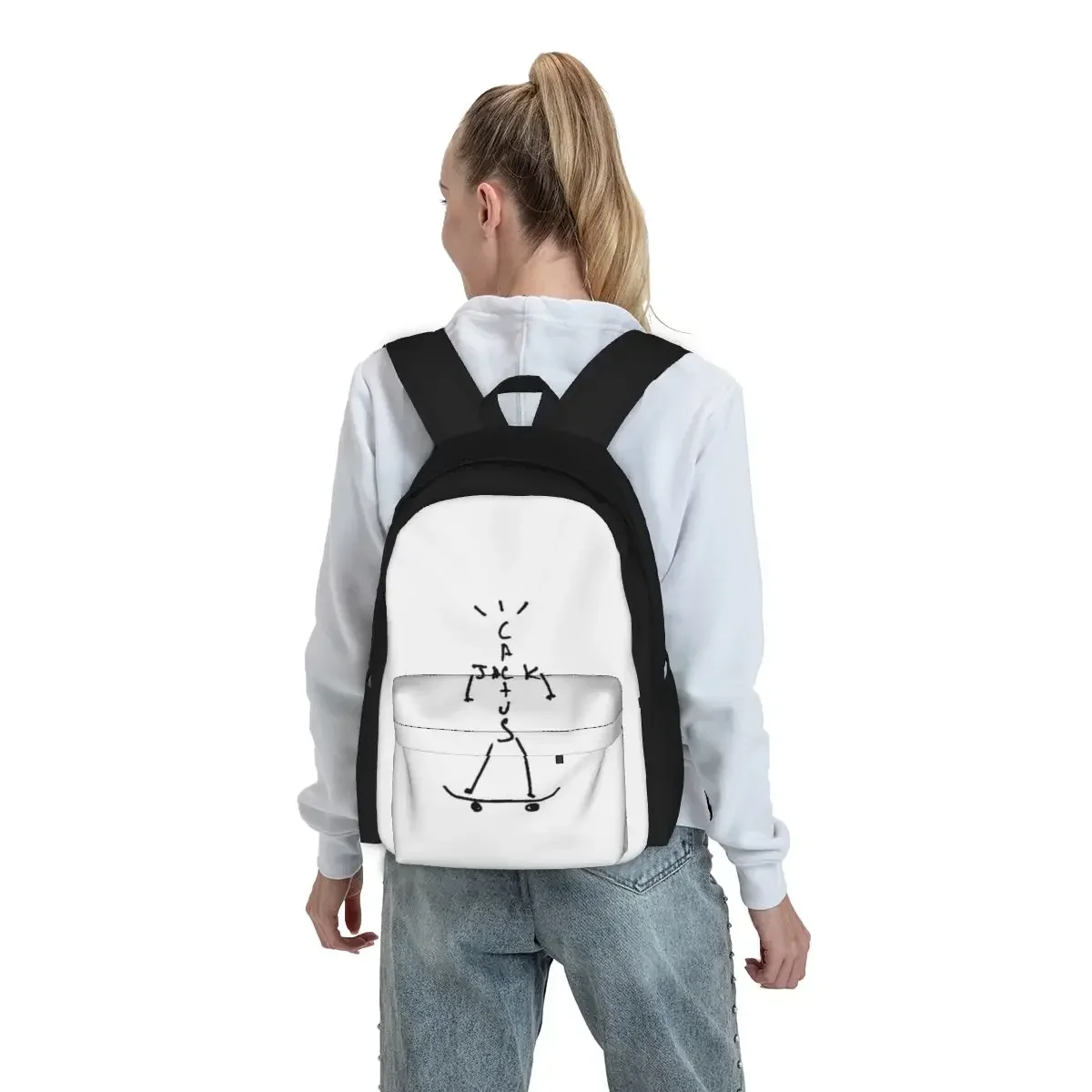 Jack Skateboarding Backpacks Boys Girls Bookbag Students School Bags Cartoon Kids Rucksack Laptop Rucksack Shoulder Bag
