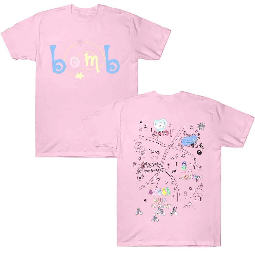 ILLIT Bomb New Album Cotton Soft Tshirt ILLIT Kpop Girl Band T-shirt Summer Cotton High Quality Streetwear Hip Hop Men/Women Tee