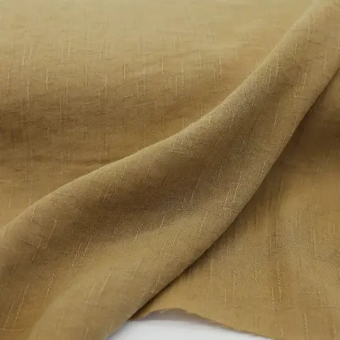 Camel Soft Breathable Bamboo Slub Texture Cotton Linen Fabric Hanfu Dress Shirt Handmade DIY Sewing Home Craft Material Fashion