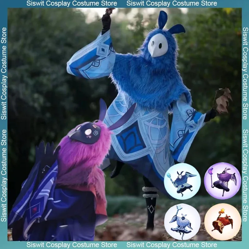 Game Genshin Impact Abyssal Mages Water Fire Cryo Electro Cosplay Costume Carnival Performance Anime Uniform Halloween Party