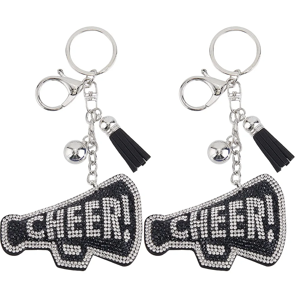 2-pecas-chaveiro-de-liga-com-strass-com-a-inscricao-'cheer'-em-preto-170mm