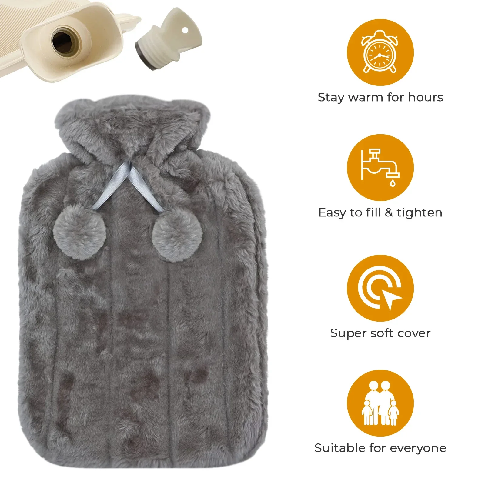 Removable Hot Water Bottle Cover Cold-proof Leak-proof Covering Explosion Proof Portable and Reusable Hand Feet Warmer
