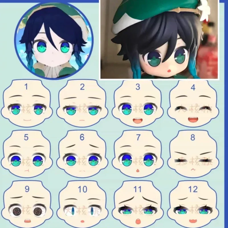 

Venti Ob11 Face BJD YMY Doll Handmade Water Sticker Faceplate Anime Cosplay Toy Accessories Free Shipping Items