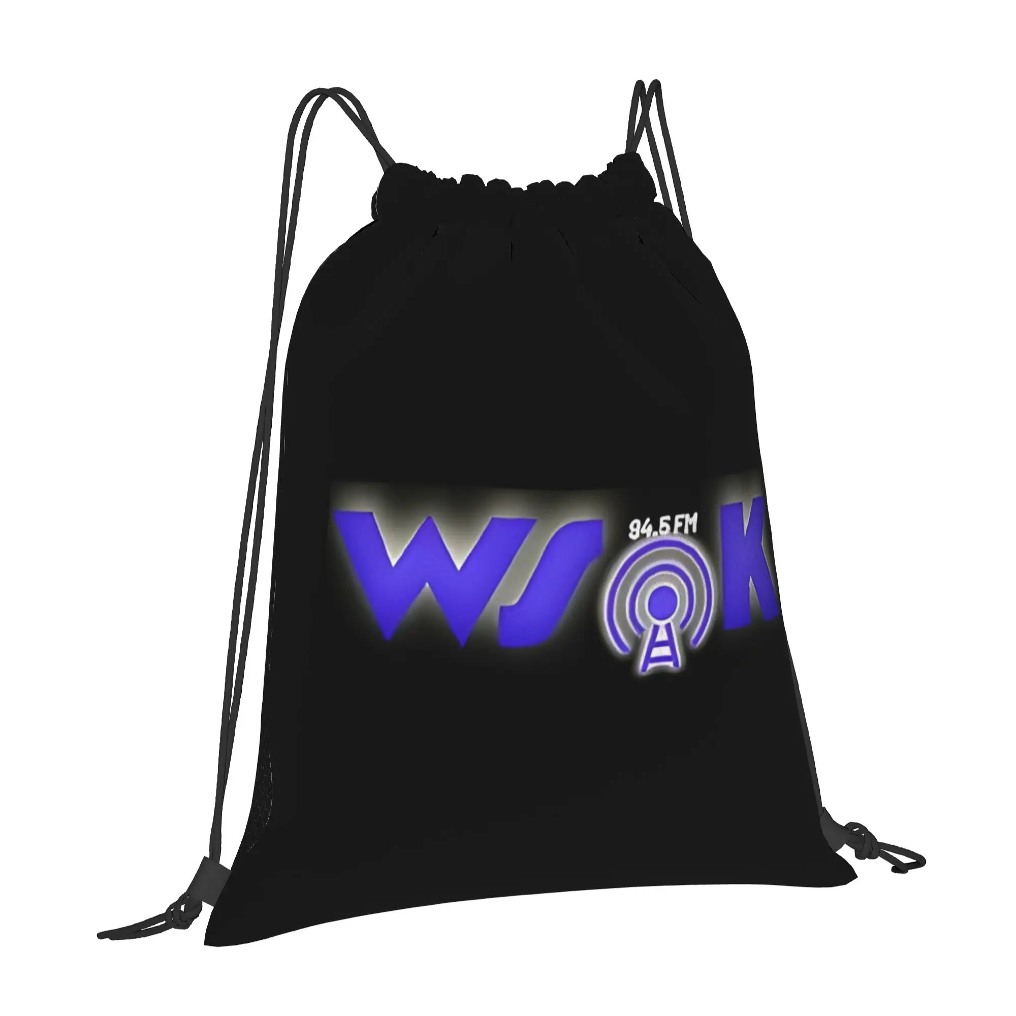 WSQK Radio Station 94 WSQK Multi-function Pocket Men Women Storage Backpack Teenager Travel Bag Print Drawstring Bags