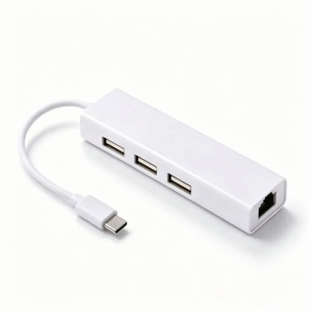 Lan Internet Cable High-Speed USB Ethernet Adapter Type C USB 2.0 USB Hub 3 Ports 10/100 Ethernet RJ45 Hub for Laptop