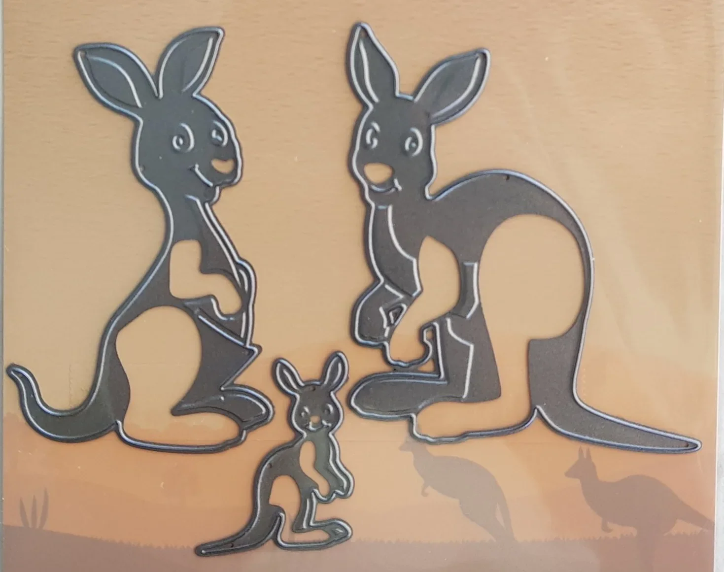 Cute Kangaroo Metal Cutting Dies Embossed Paper Scrapbook  Template DIY Animal  Die