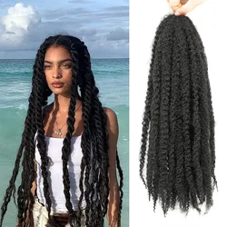 Marley Hair for Twists 18 Inch Long 100g Afro Kinky Marley Braids Hair Synthetic Marley Braiding Hair Extensions Wigundle