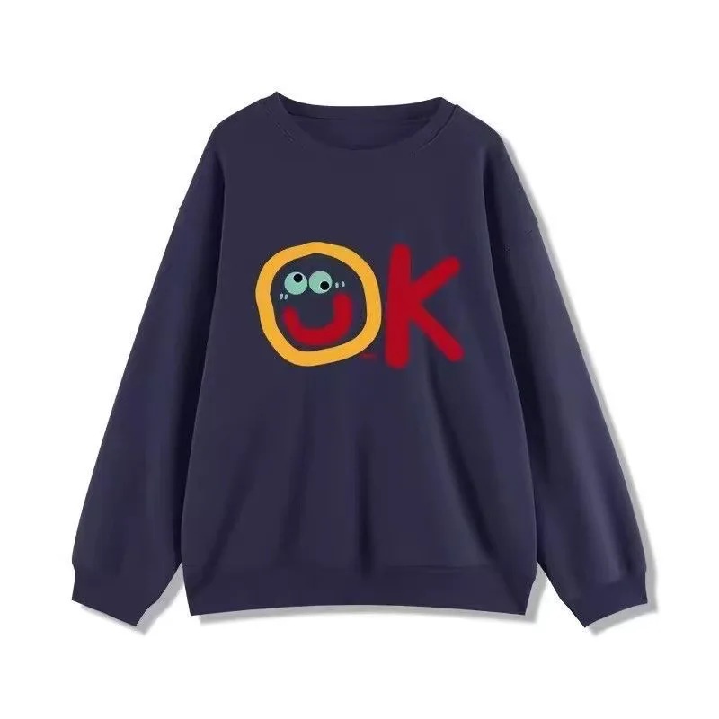 Design simples feminino eep camere longo sve redondo ne camisola de malha solta ajuste outono inverno novo sle quente topo