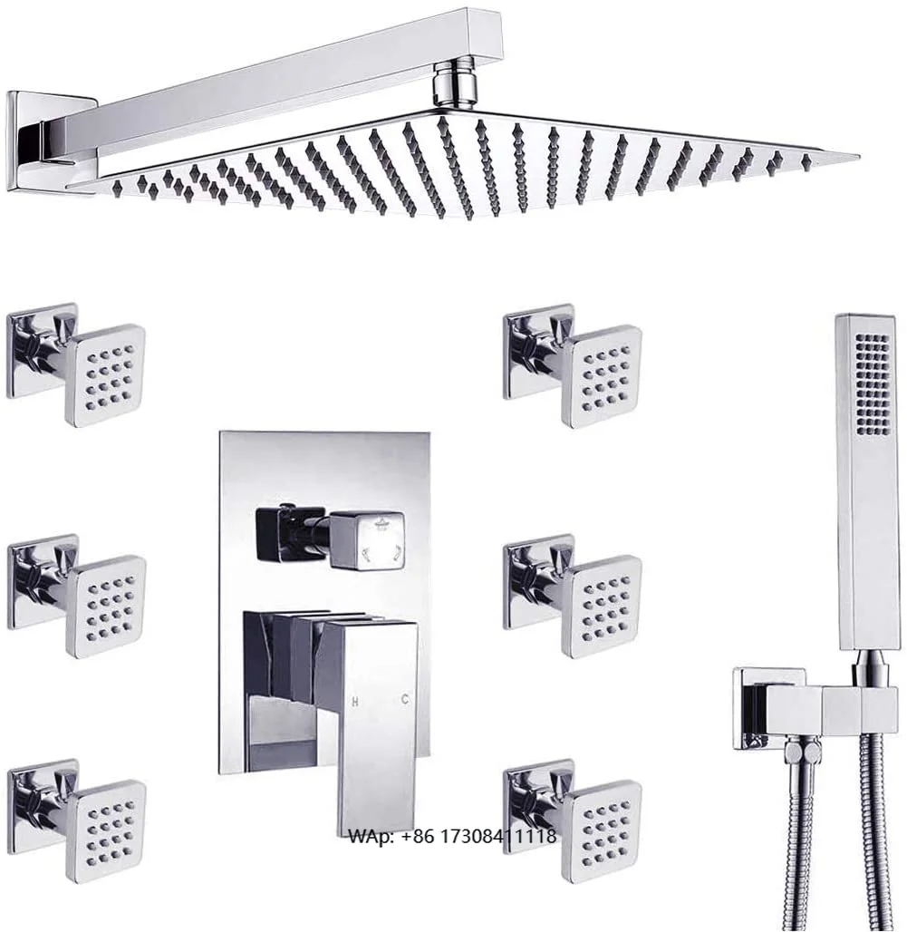 

Wall Mount Rain Shower System Shower Faucet Set Bathroom Shower Faucets