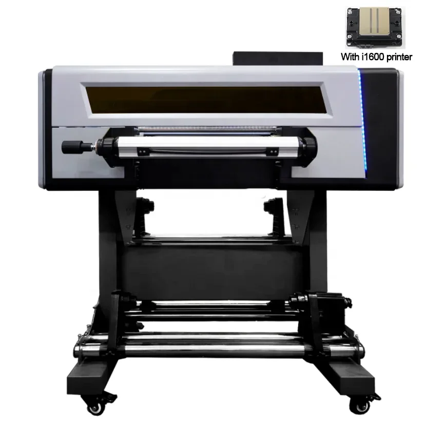 Hstar A2+ 42cm ROLL TO ROLL UV DTF printer with laminator with three  i1600-U1 head and Support OEM ,Gold foil print