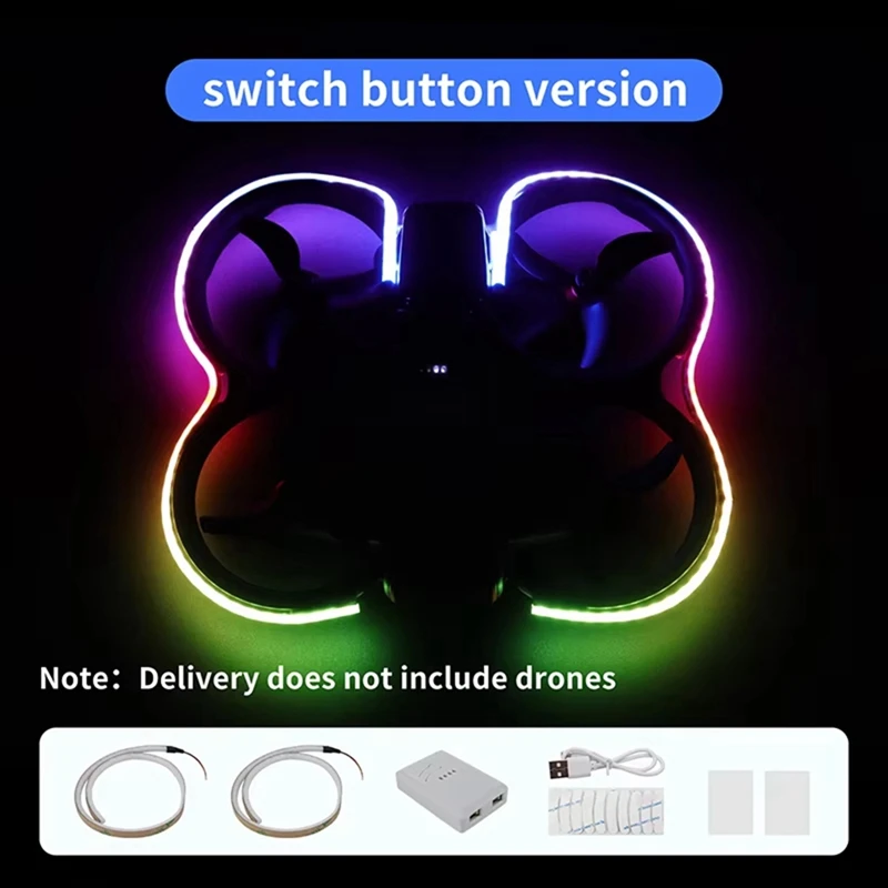 

HW-elRGB Colorful Light Strip for DJI Neo/Avata 2 Remote Control Night Safety Filght Light Strip Drone