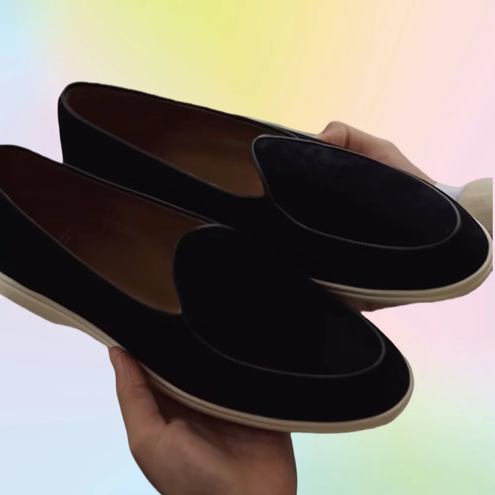 

Черные мужские туфли в лаконичном стиле, однотонные мягкие мужские модельные туфли в стиле пэчворк, мужские туфли без шнуровки для вечеринок, большой размер 47, весна-осень