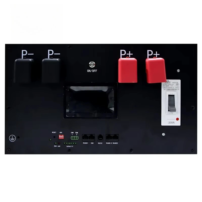 48V 16S LiFePO4 Battery Metal Cabinet DIY Kit IP54 Waterproof Storage Box With 200A BMS LCD Screen