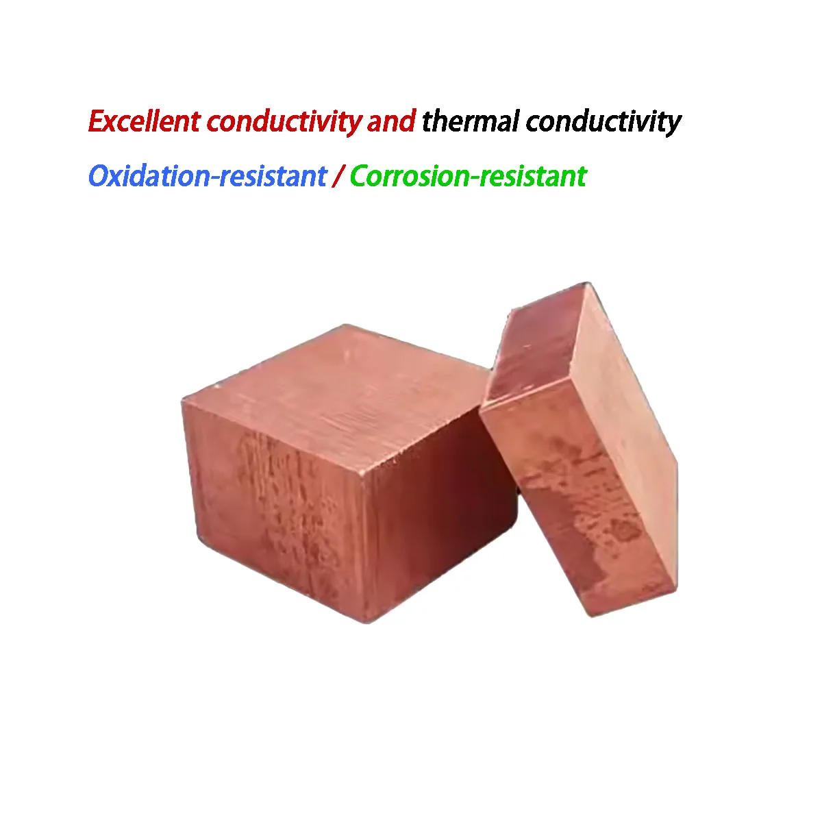 T2 Pure Copper Products: Copper Block/Bar/Sheet/Plate, 99.9% Electrode Copper Rectangular Material, Custom Zero Cutting