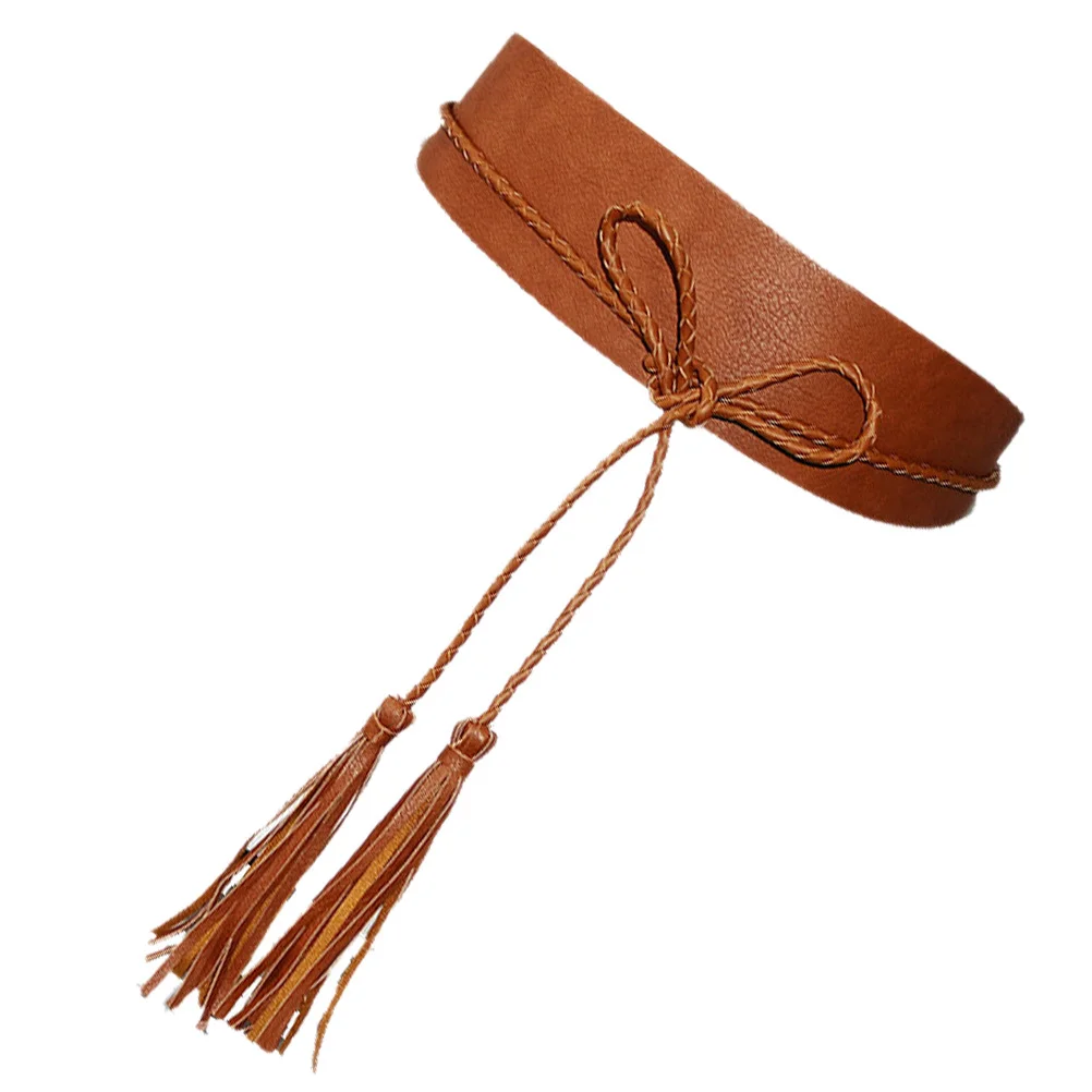 

1Pcs Wide Women Waist Belt Tassel Design Dress Accessory Fashion Waistband for Skirts Dresses Clothes Belt Women Waist Seal