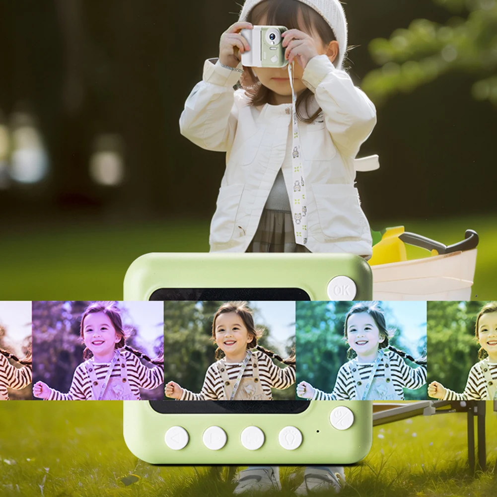 HD 1080P Kids Mini Instant Print Camera with 3 Rolls Print Paper Thermal Printing Camera Birthday Gift for Girls Boys Aged 3-12