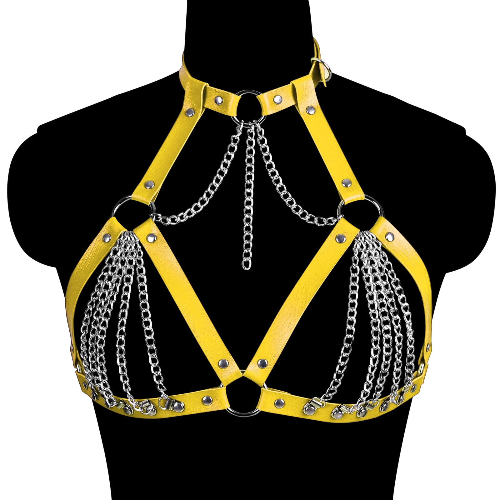 

Fetish Harajuku Body Harness For Women Leather Lingerie Erotic Underwear Cosplay Sexy Festival Rave Costume Garters Belt