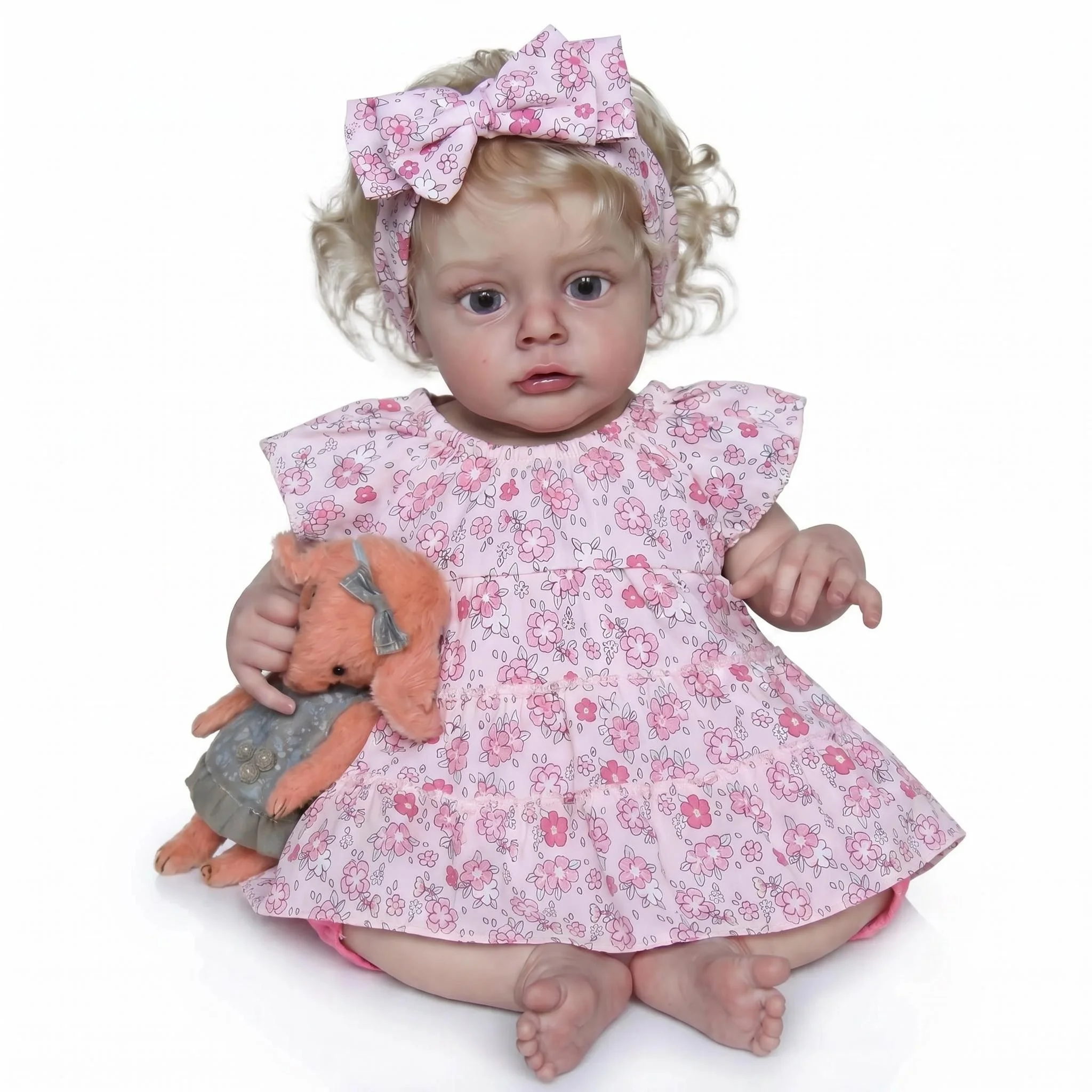 NPK 19inch Newborn Reborn Doll Lifelike Soft Touch Chloe Handmade Genesis Paint Visible Veins Multiple Skin Tone & Hair Color