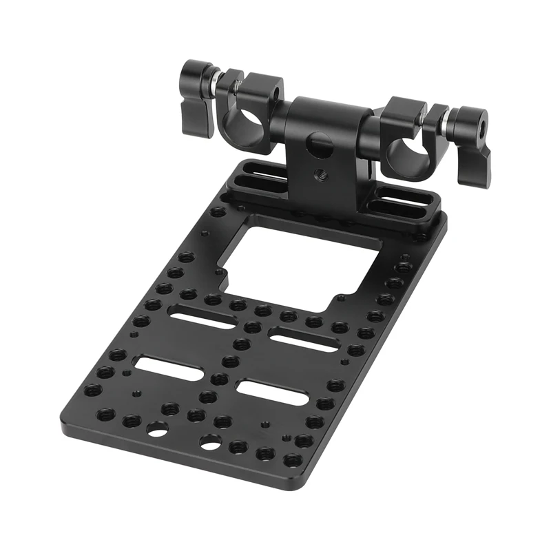 CAMVATE Battery Backboard Cheese Plate with 15mm Rod Clamp for IDX PV2 Quick Release V-Mount Baseplate ForShouleder Rig Battery