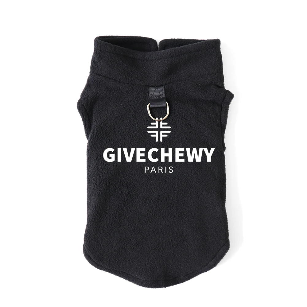 GiveChewy-ropa de forro Polar con hebilla de remolque para perro, ropa de calle cálida para Chihuahua, Teddy, Yorkshire, otoño y primavera