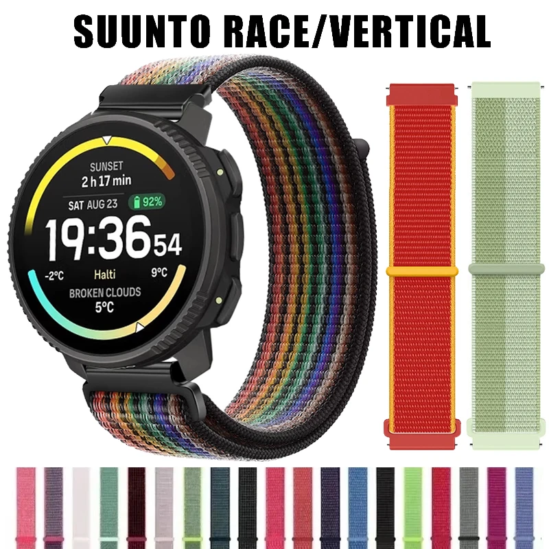 20 mm 22 mm Uhrenarmband für Suunto Race 2/Race Run S Nylon-Schlaufe für Suunto 5 9 Peak Pro/DLC/Suunto Vertical 2 1/Ocean/3 3 Fitness