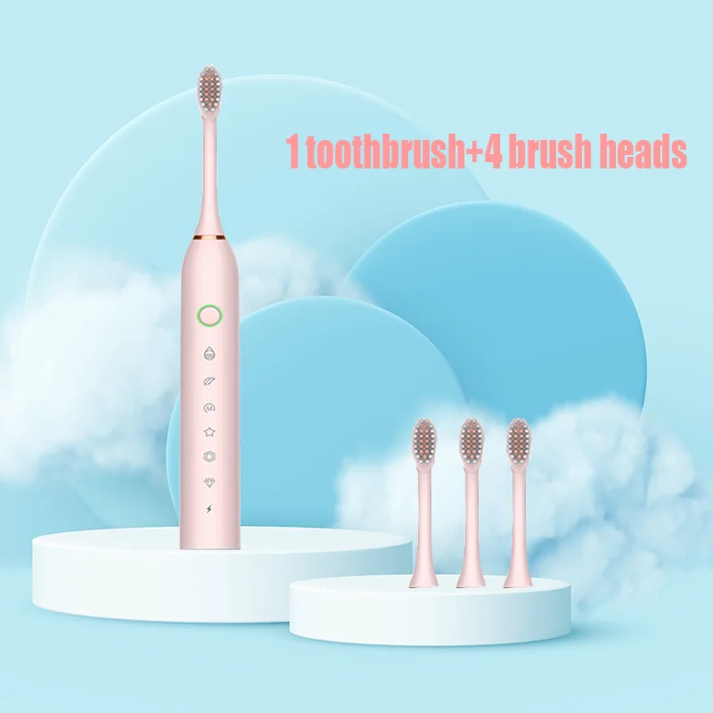 فرشاة أسنان كهربائية صوتية جديدة مطورة طويلة المدى قابلة لإعادة الشحن للرجال والنساء هدية عالمية
