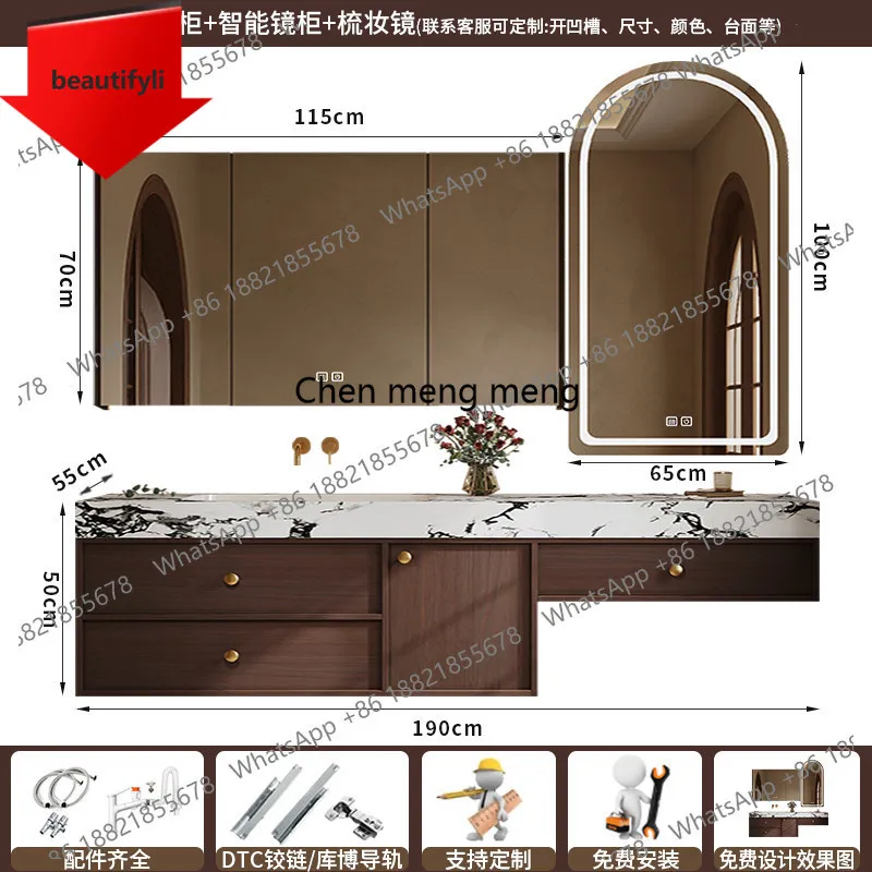 

Тумба для ванной комнаты M45 Bone Line в средневековом французском стиле, комбинированная с интегрированным умывальником