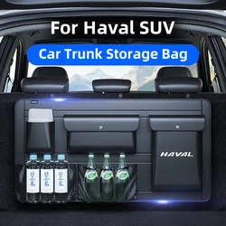 Car Trunk Leather Storage Bag For SUV Haval H3 H4 H1 H2 H5 H6 H7 H8 H9 F5 F7 Auto Accessory Seat Back Tool Hanging Organizer Box