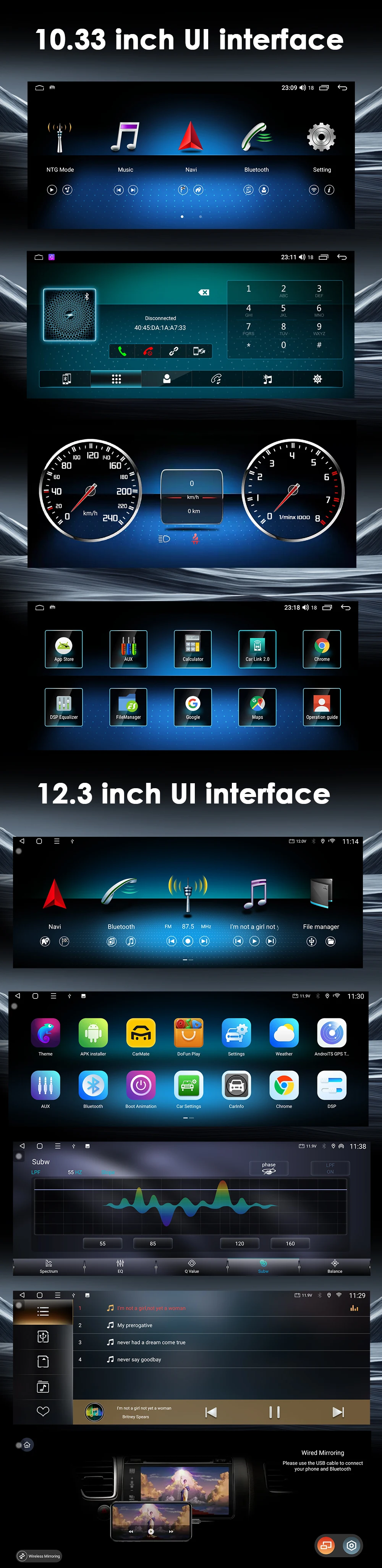 Kabelloses Carplay für Mercedes Benz E-Klasse W212 2009-2015 Android 16 Autoradio Video DSP Stereo GPS QLED Touchscreen 4G WiFi BT – Detail 22