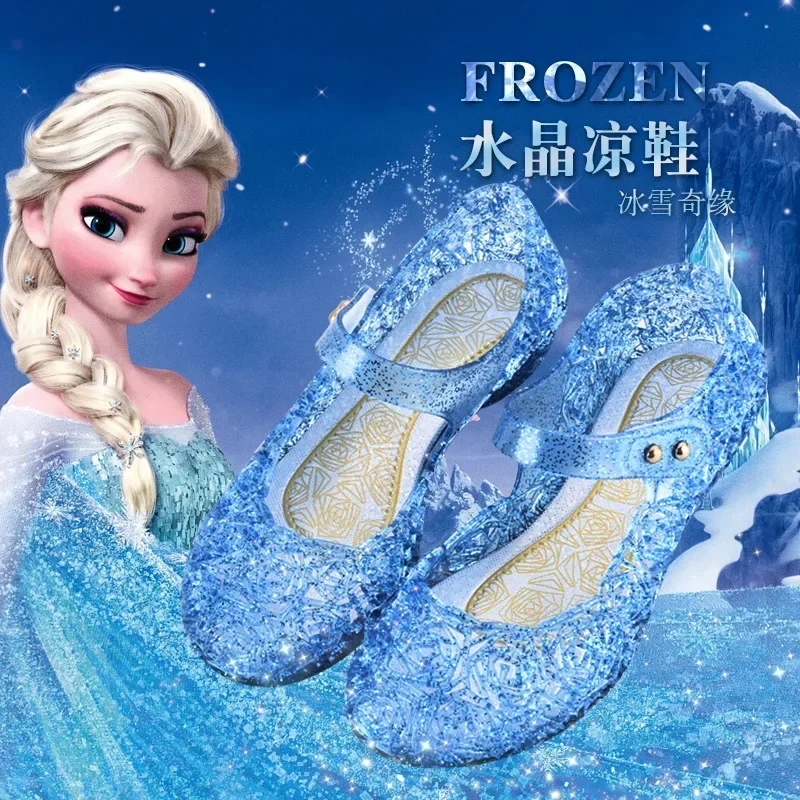 

Disney frozen 2 girls princess sandals children baby sandals rain shoes crystal elsa autumn shoes