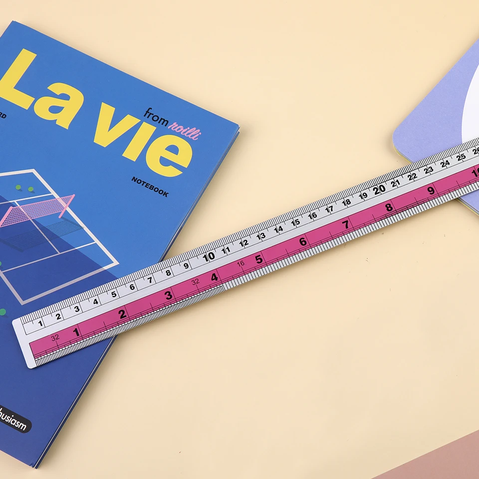 Fniiva 2/5/10PCS 30cm Professional Aluminum Alloy Straight Ruler Colorful Ruler Measuring Tapes Handle Tools