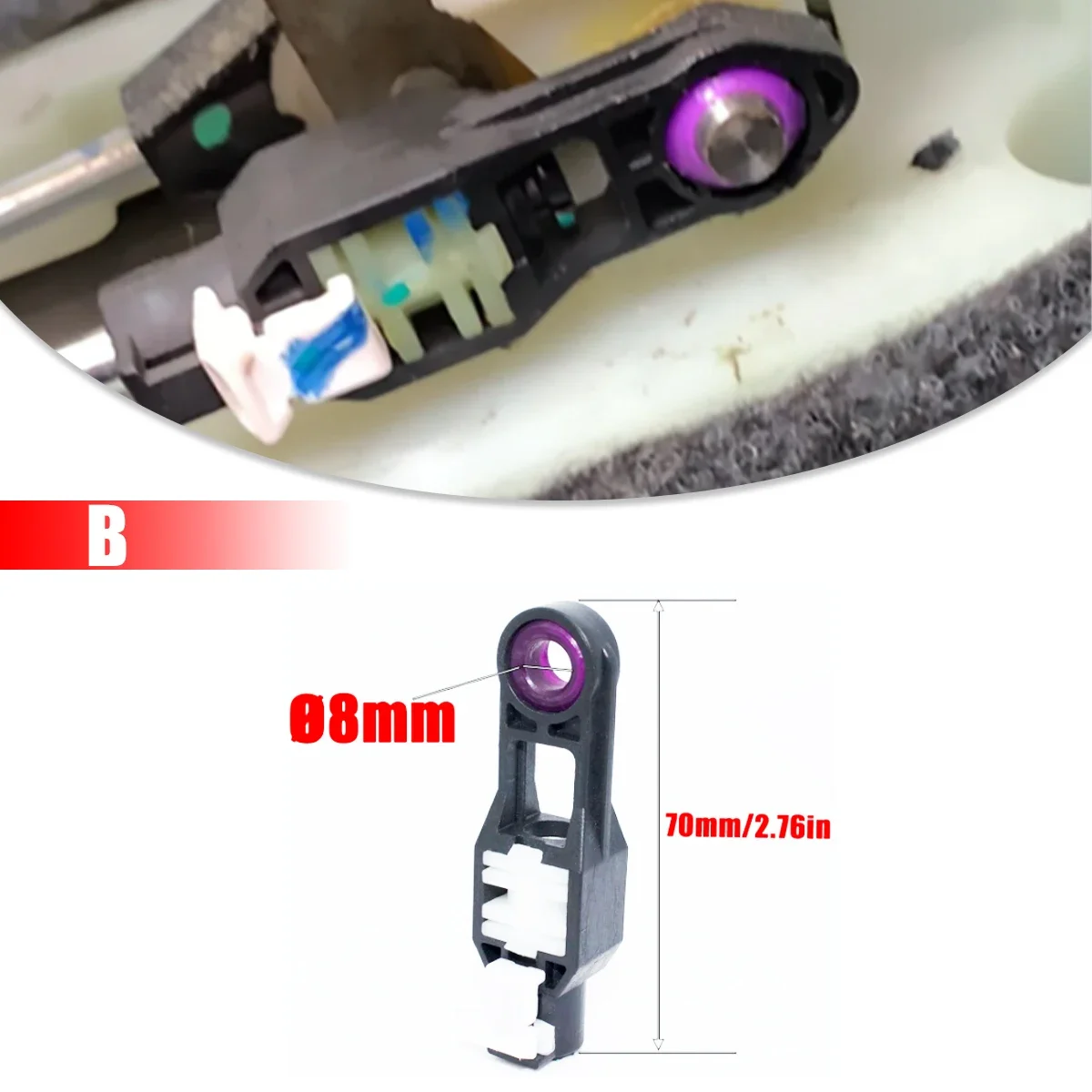 Adaptador de ilhó de mudança de marcha manual automático, alavanca de ligação, bucha, clipes de manga para nissan, renault, chevrolet, citroen, ford