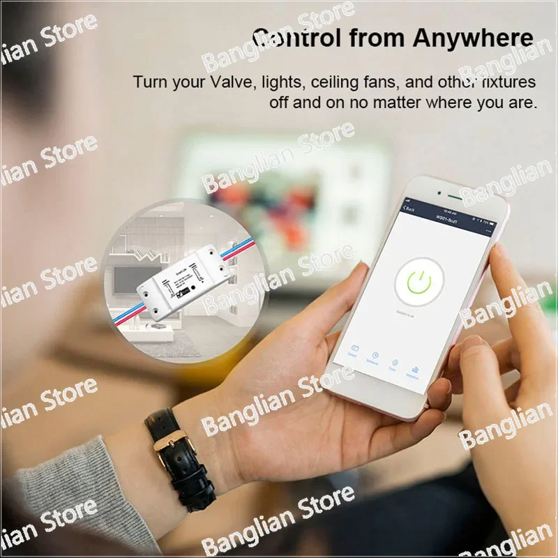 WiFi Smart Waterproof Motorized Ball Valve IP65 Timing Water Smart Switch with Tuya Smart Life Alexa Alice Google Home