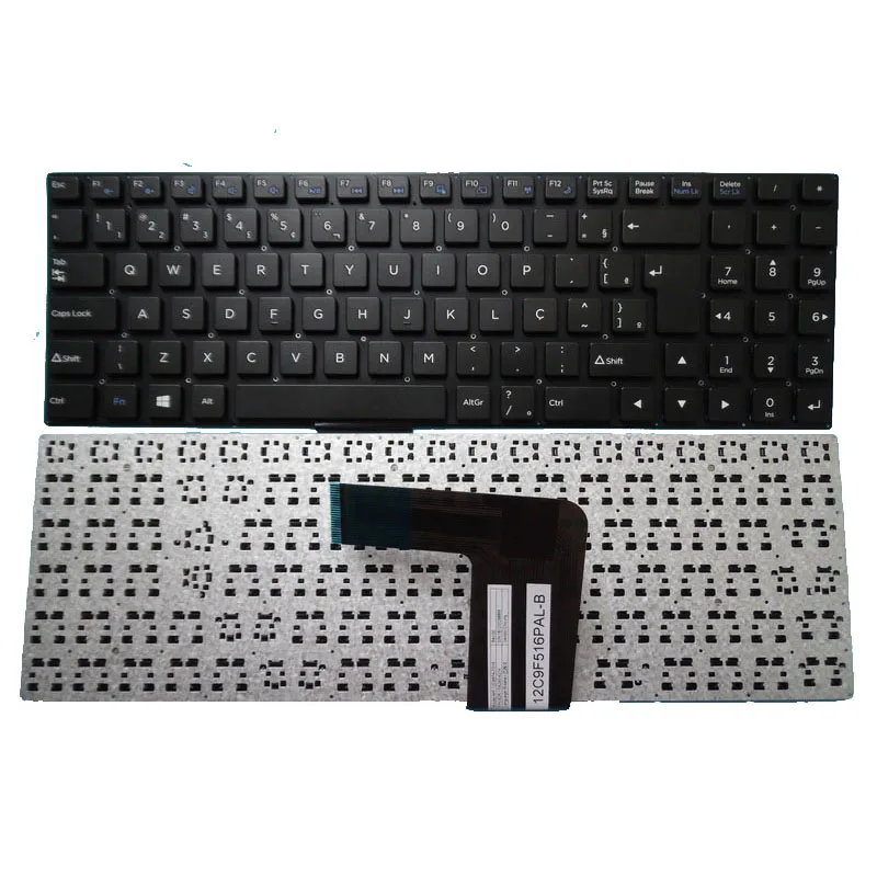 UK LA BR Layout Keyboard para Positivo Motion, I341TA-15, I341TAI-15, I581TA, I581TA-15, I581TAI, I581TAI-15, I34128A-15, Brasileiro, BR