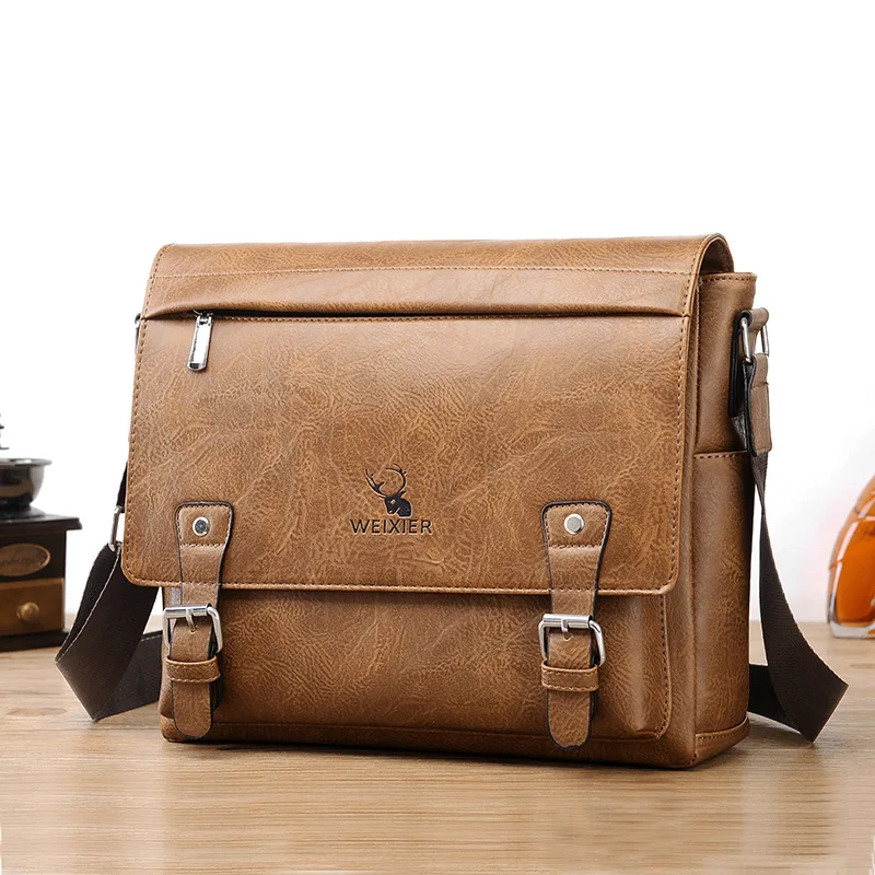 Men's Diagonal  Bag Ipad or Documents Single Shoulder Satchel Retro Casual Cross-border Businessman Bag