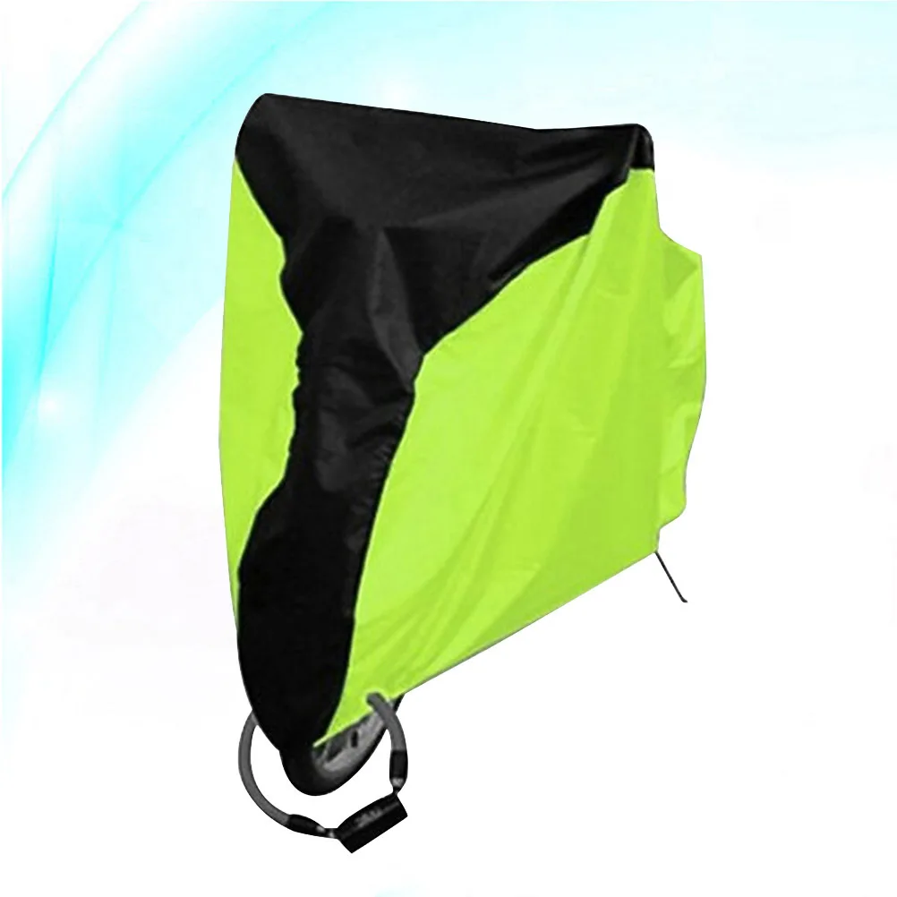 

Weather Proof Bike Cover Large Black Center Fluorescent Green Outdoor Dustproof Cover for Mountain Road Bike Metal Lockhole