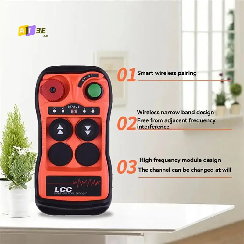 A13E-Q200 Industrial Remote Control 2-Button Waterproof IP65, Wireless Controller For Overhead Crane Industrial
