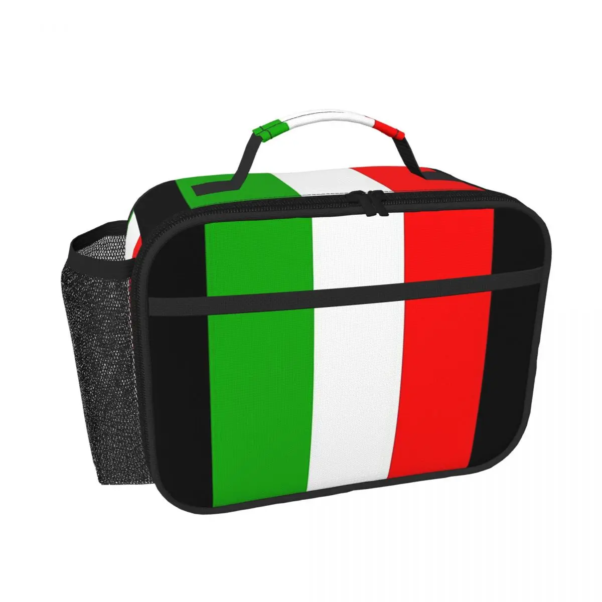 Vintage Italy Flag Car Italian Pride Insulated Lunch Bag for Women Children Portable Food Boxes Thermal Lunch Box Tote