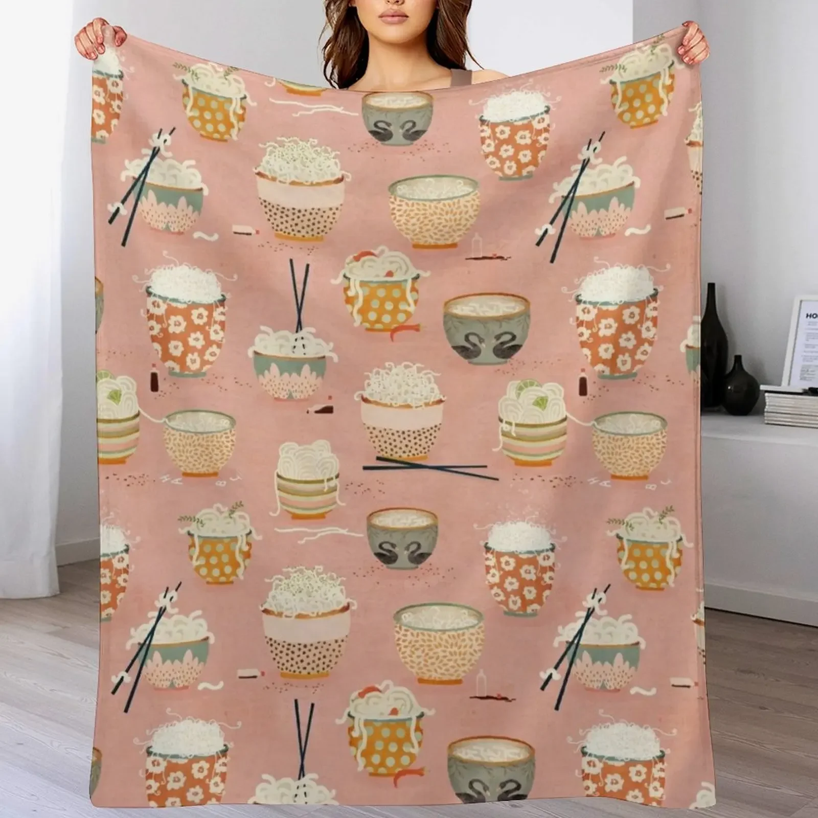 

oodles of noodles Throw Blanket Moving Winter beds Summer Beddings Warm Blankets