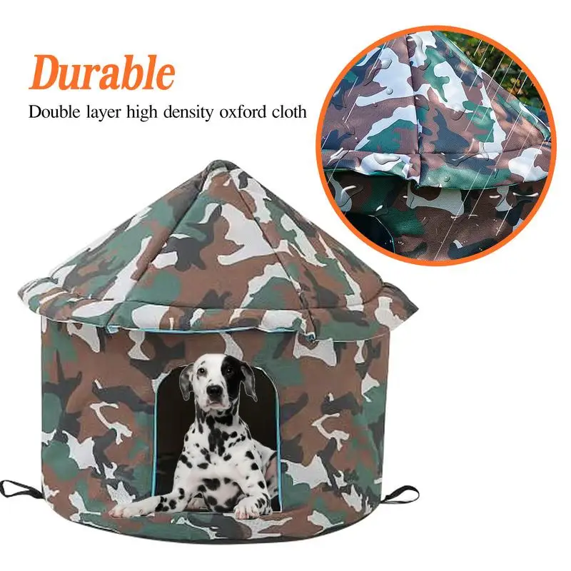 Cat Bed House Outdoor Cat Camouflage House Cat Cave Pet House Cat House With Water-Resistant Canvas Roof Cat Dog House And