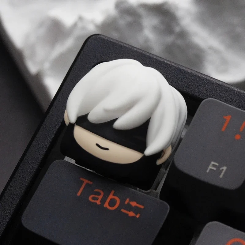 NieR: Automata Keycap, игровые колпачки из смолы с 3D принтом, аксессуары, персонализированные колпачки для механической клавиатуры с героями мультфильмов