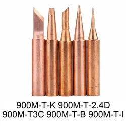 5/10Pcs Lead-Free Soldering Iron Head Bit Parts Pure Copper 900m-T-I 900M-T-B Welding Tool DIY Soldering Iron Tip Accessories