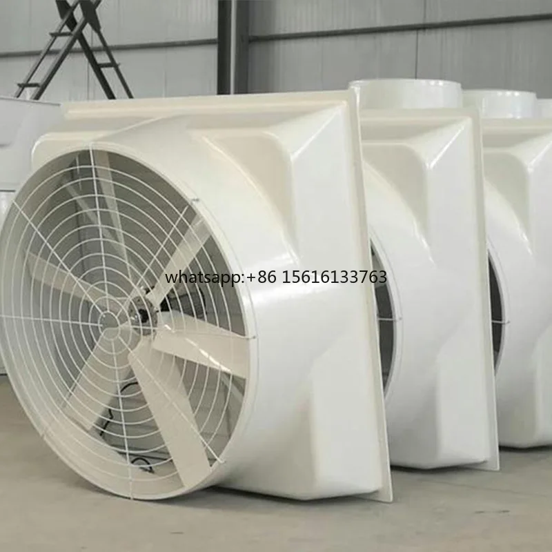 

Fiberglass AC Negative Pressure Exhaust Fan Industrial Powerful Axial Flow Extractor Farm Ventilation 380V OEM Wall Mount