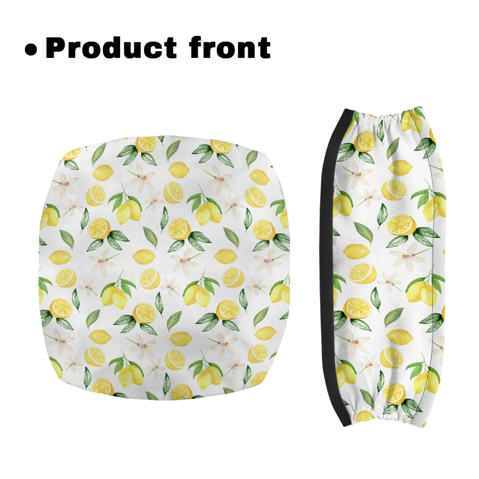 Coloranimal Lemon Print 2 Pcs Rollator Walker Seat Back Cover Non-Slip Rollator Seat Cover Set for Elder
